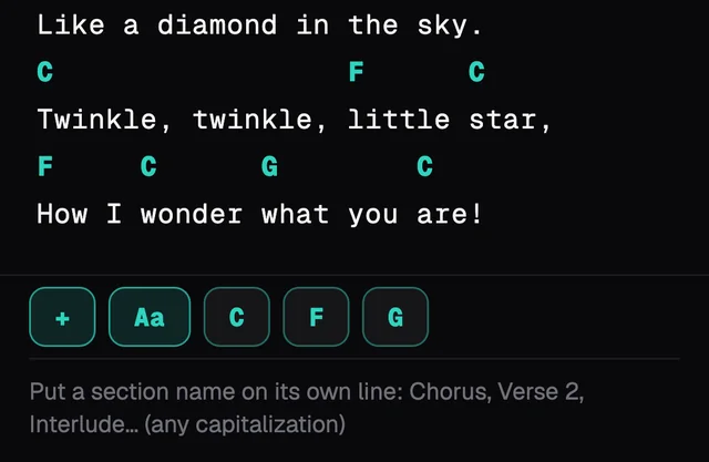 The chord bar