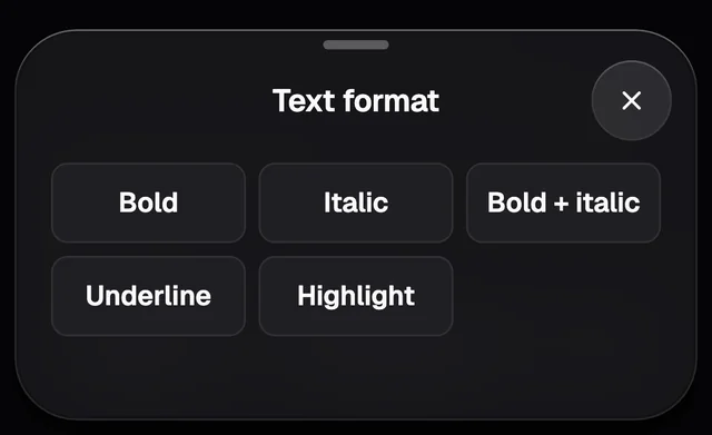 Text format