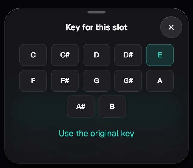 Key for this slot