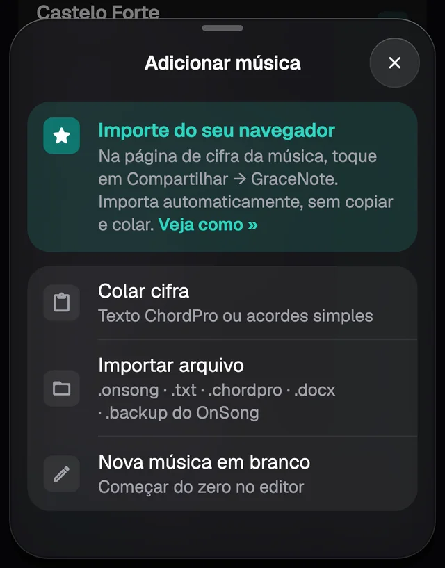 Adicionar música