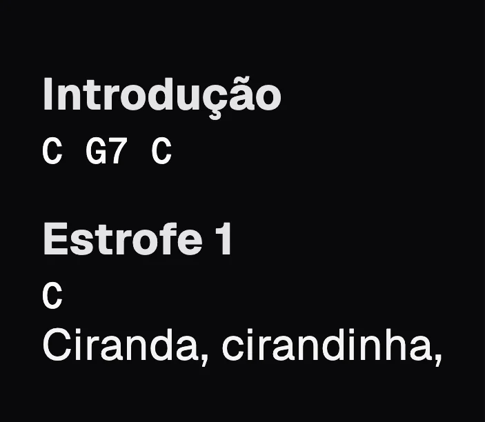 No palco: chord-only