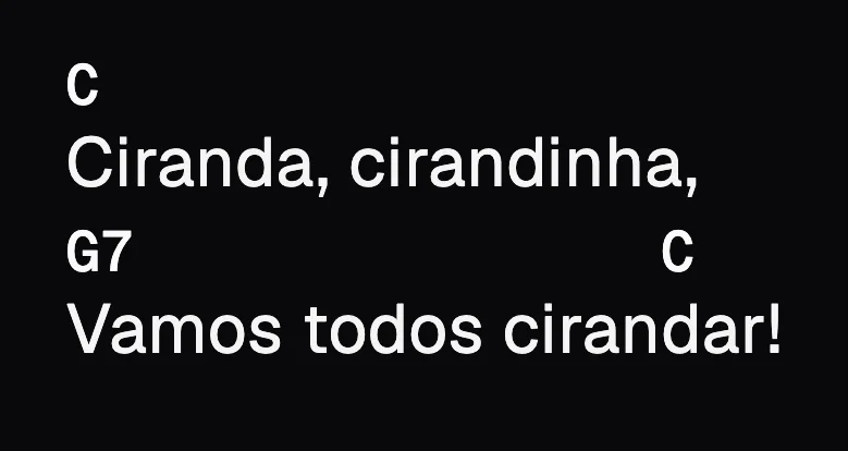 No palco: chords-above