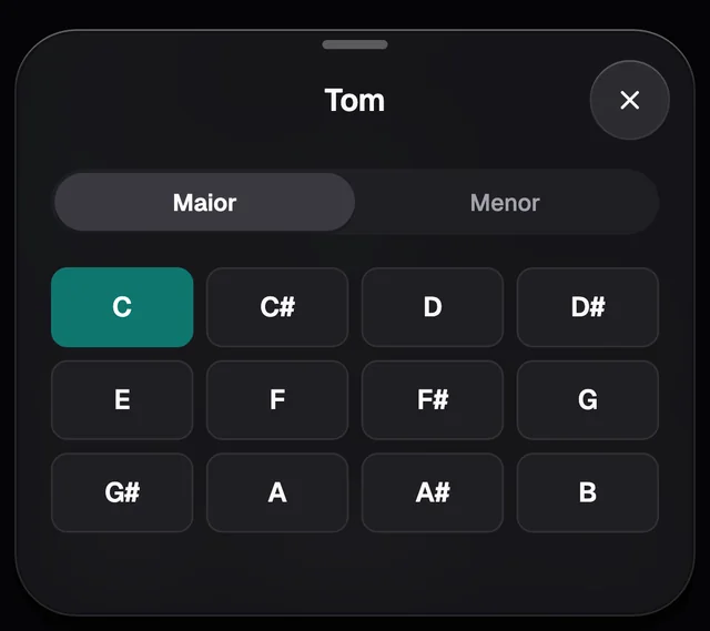 A escolha do tom