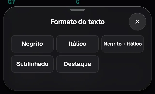 Formato do texto