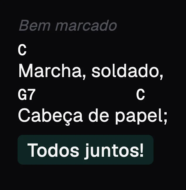 No palco: instructions