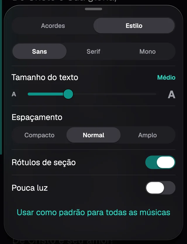 Estilo, mais abaixo