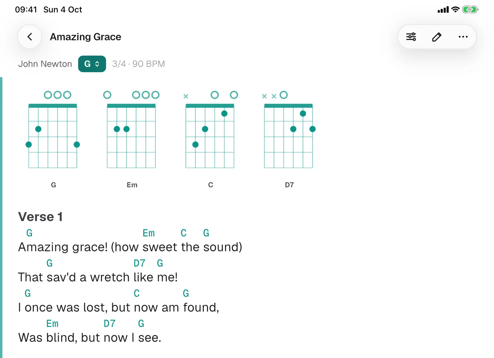 A chart with chord diagrams on iPad